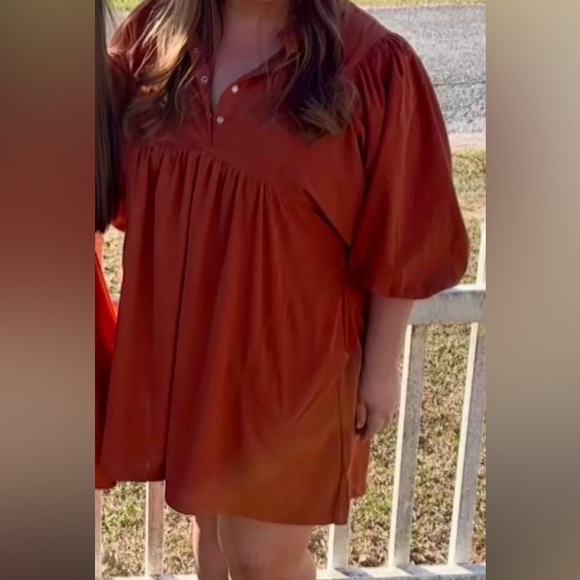 Burnt orange Corduroy Dress - Picture 3 of 3